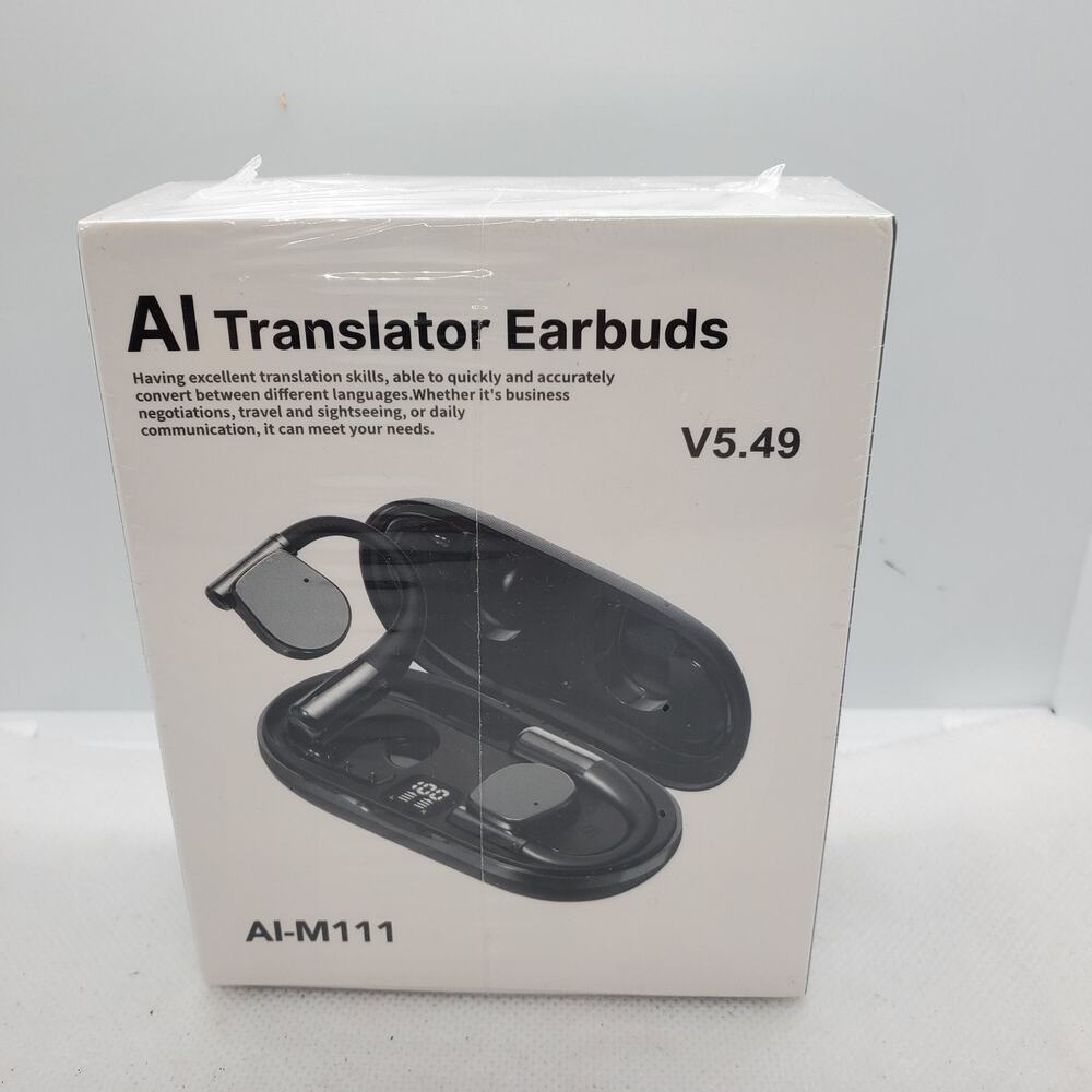AI-M111 Real Time Language Translator Earbuds Wireless Bluetooth 5.4 Headphones